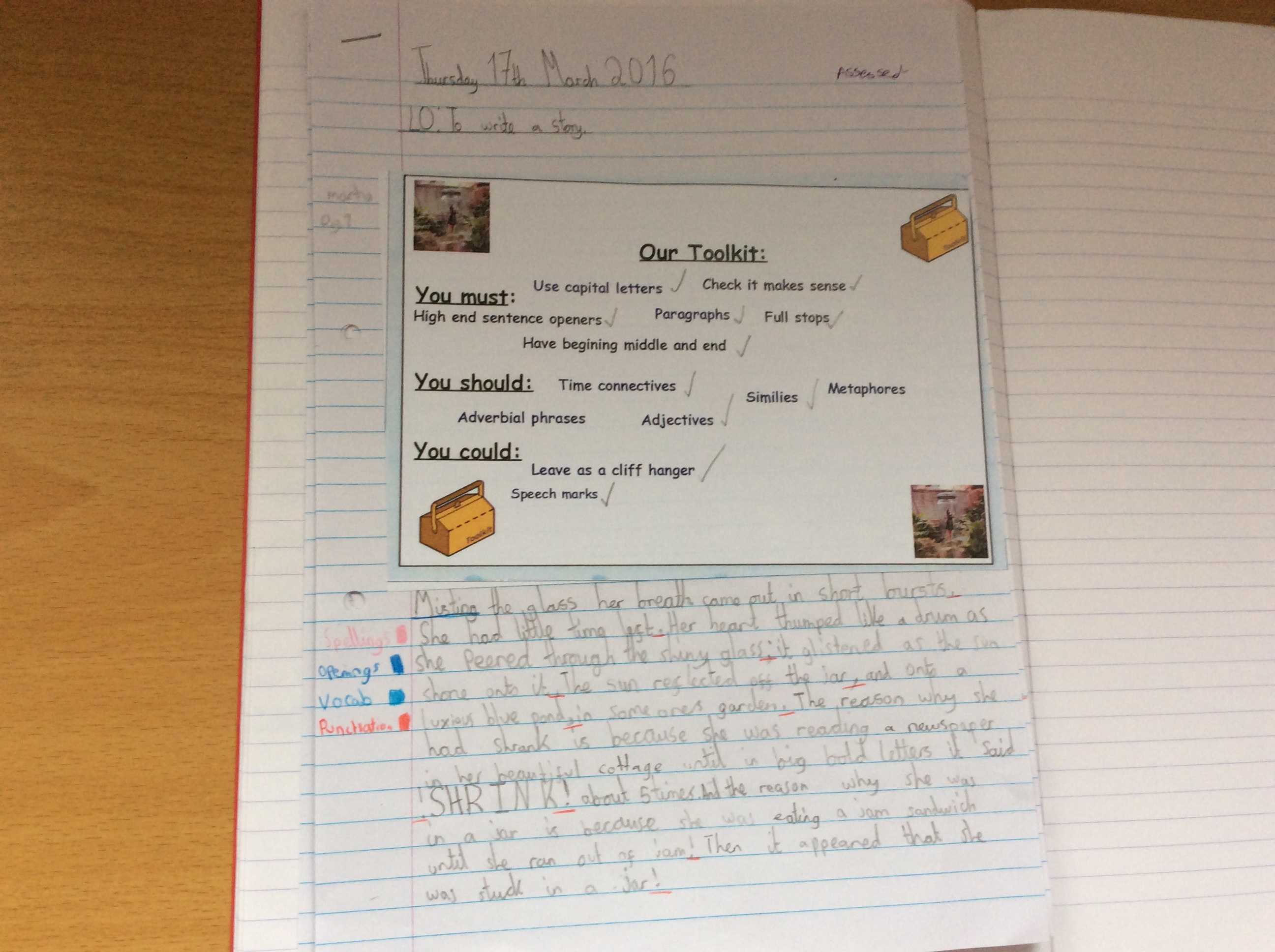 Year 4 Story Writing Lord Scudamore Academy